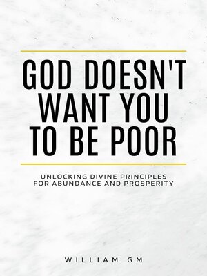 cover image of God Doesn't Want You to Be Poor